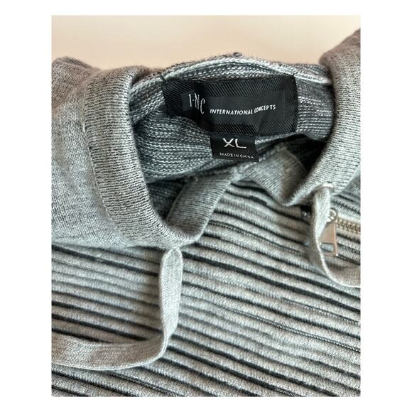 Bundle I.N.C International Concepts Pullover Gray Black Sweaters Men's Size XL - Picture 8 of 9